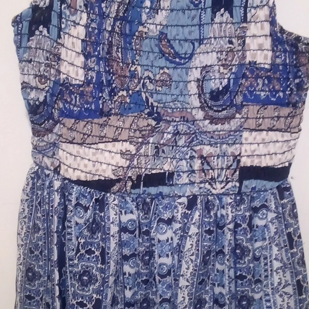 NWT - Altar'd State Sleeveless Summer Blue Floral Dress - Size L - Picture 2 of 10